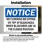 Signmission No Climbing Or Sitting On Top Of Bleachers, 18 in W x Rectangle, Vinyl Decal OS-2PACK-NS-D-1218-L-14454 - alternate 3